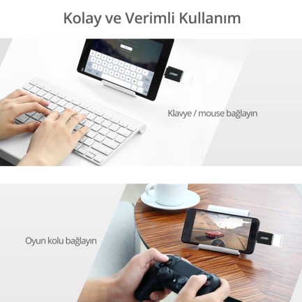 Ugreen USB 3.0 Type-C Dönüştürücü Adaptör Beyaz - Thumbnail