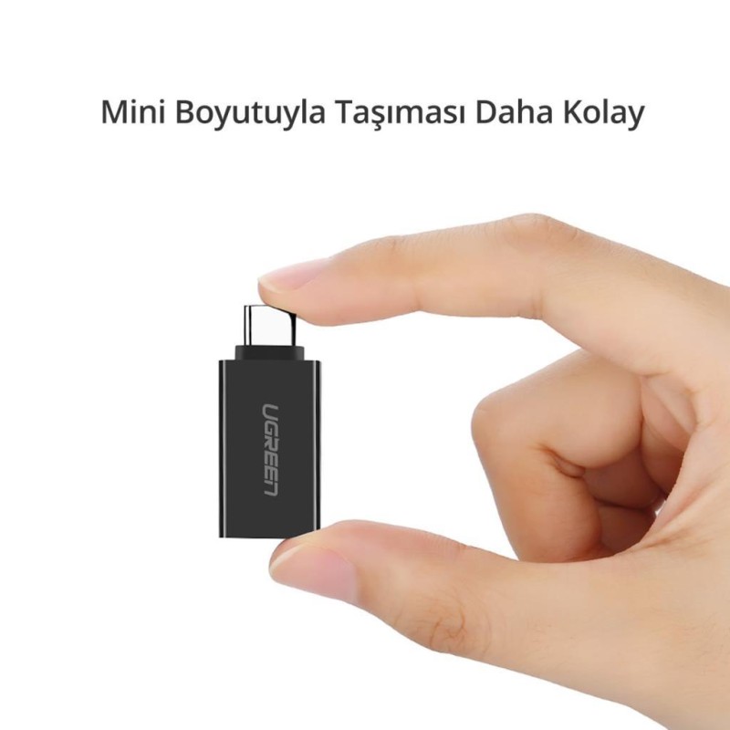 Ugreen USB 3.0 Type-C Dönüştürücü Adaptör Siyah