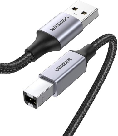 Ugreen - Ugreen USB-A to USB-B 2.0 Örgülü Yazıcı Kablosu 1 Metre