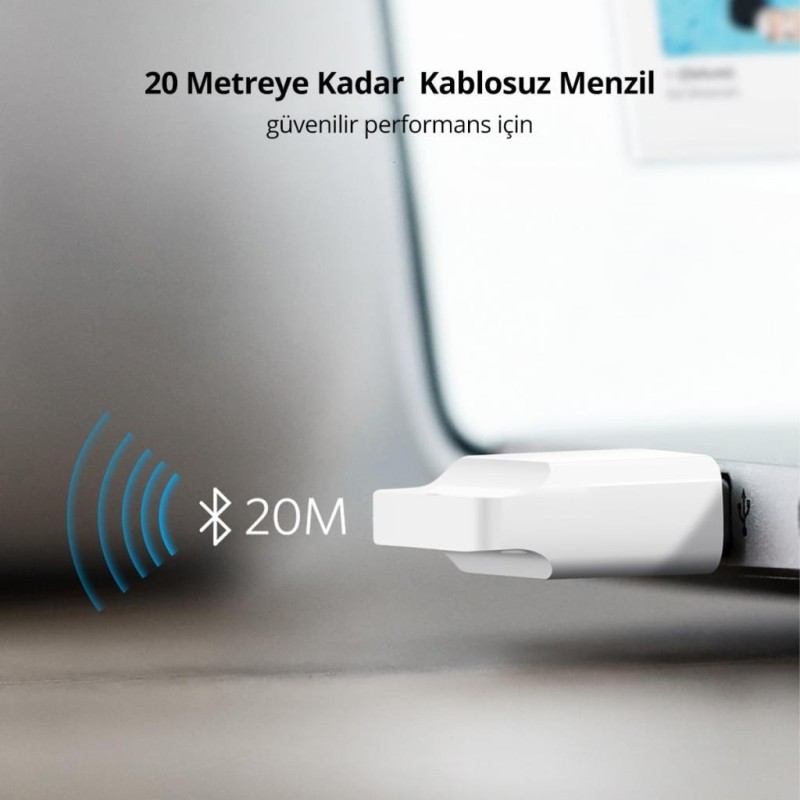 Ugreen USB Bluetooth Adaptör V4.0 Beyaz