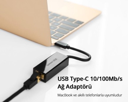 Ugreen USB Type-C RJ45 Ethernet Çevirici - Thumbnail