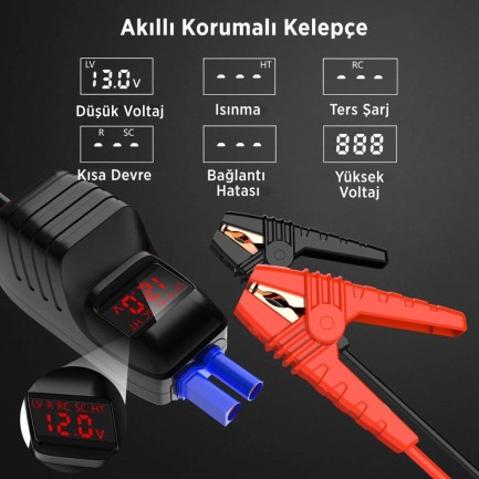 UTRAI Jstar 3 20000mAh 1600A Jump Starter LCD Ekranlı Taşınabilir Akü Takviye Cihazı ( Çanta + Powerbank + Led Lamba) - Thumbnail