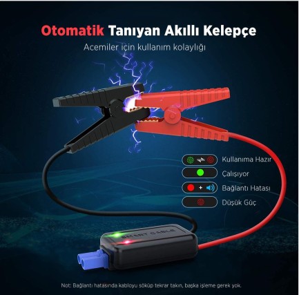 UTRAI Jstar One 22000mAh 2000A Jump Starter Taşınabilir Akü Takviye Cihazı ( Çanta + Pusula + Powerbank + Led Lamba) - Thumbnail