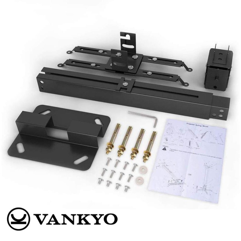 Vankyo Universal 43-65CM Projeksiyon Cihazı Tavan Askı Aparatı Tavan Bağlantı Aparatı Duvar Bağlantı Aparatı Siyah