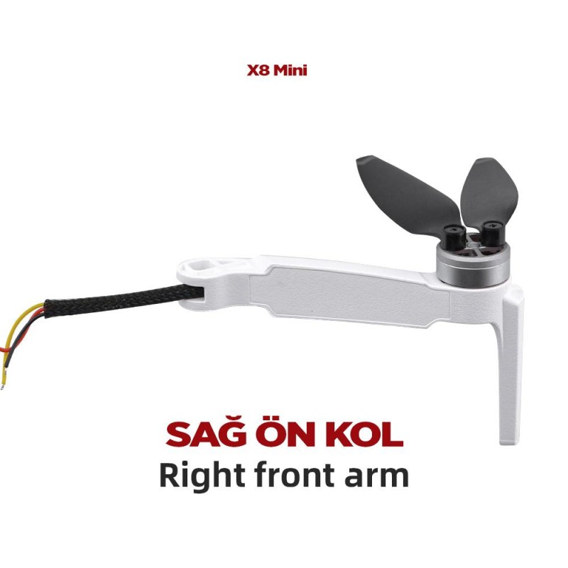 Xiaomi FIMI X8 Mini Pro / Mini Ön Sağ Drone Motor Kolu Arm