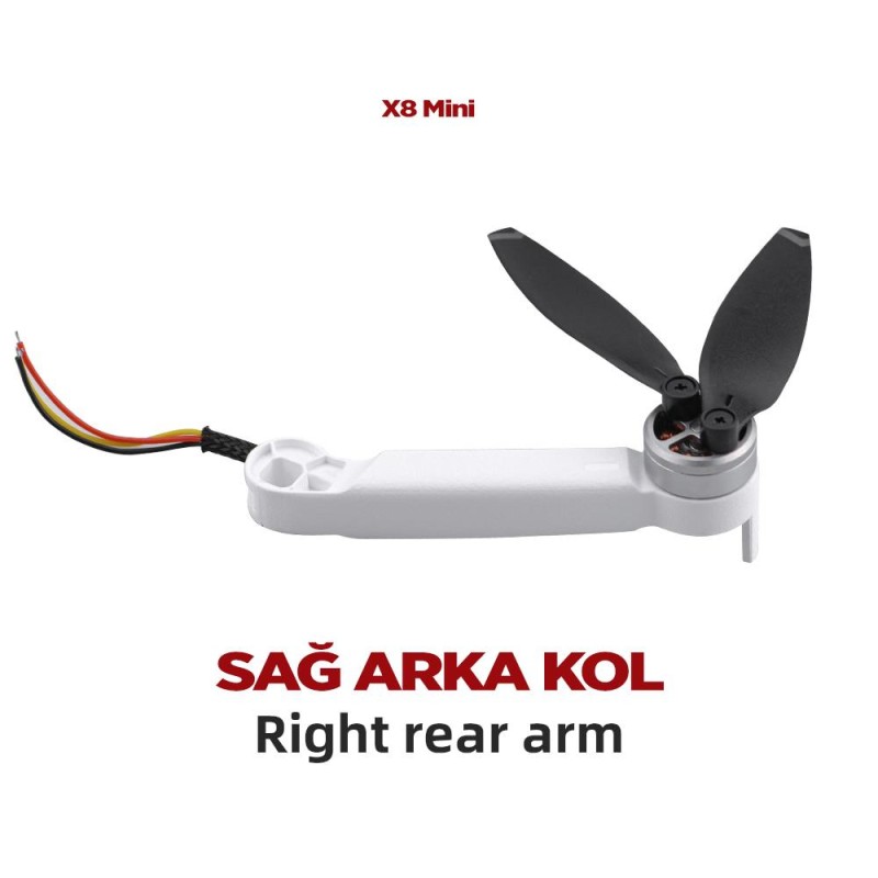 Xiaomi FIMI X8 Mini Pro / Mini Sağ Arka Drone Motor Kolu Arm