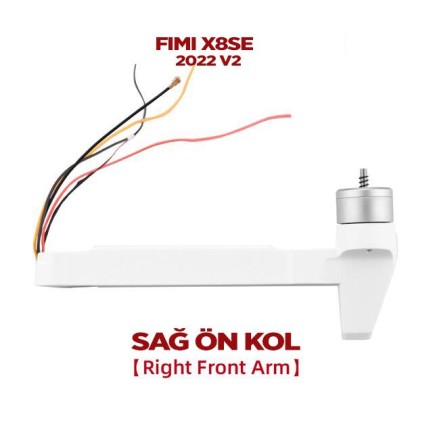 FIMI - Xiaomi FIMI X8SE / X8 SE 2022 V2.0 Sağ Ön Drone Motor Kolu Arm